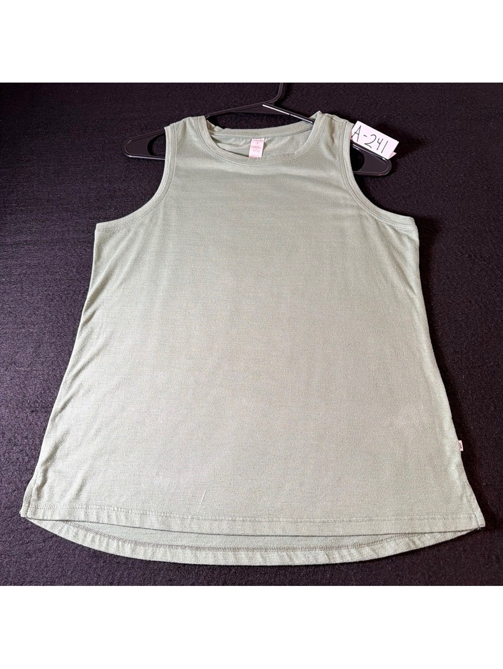 Marika Womens Small Sage Green Workout Tank Top High Low Hem Activewear